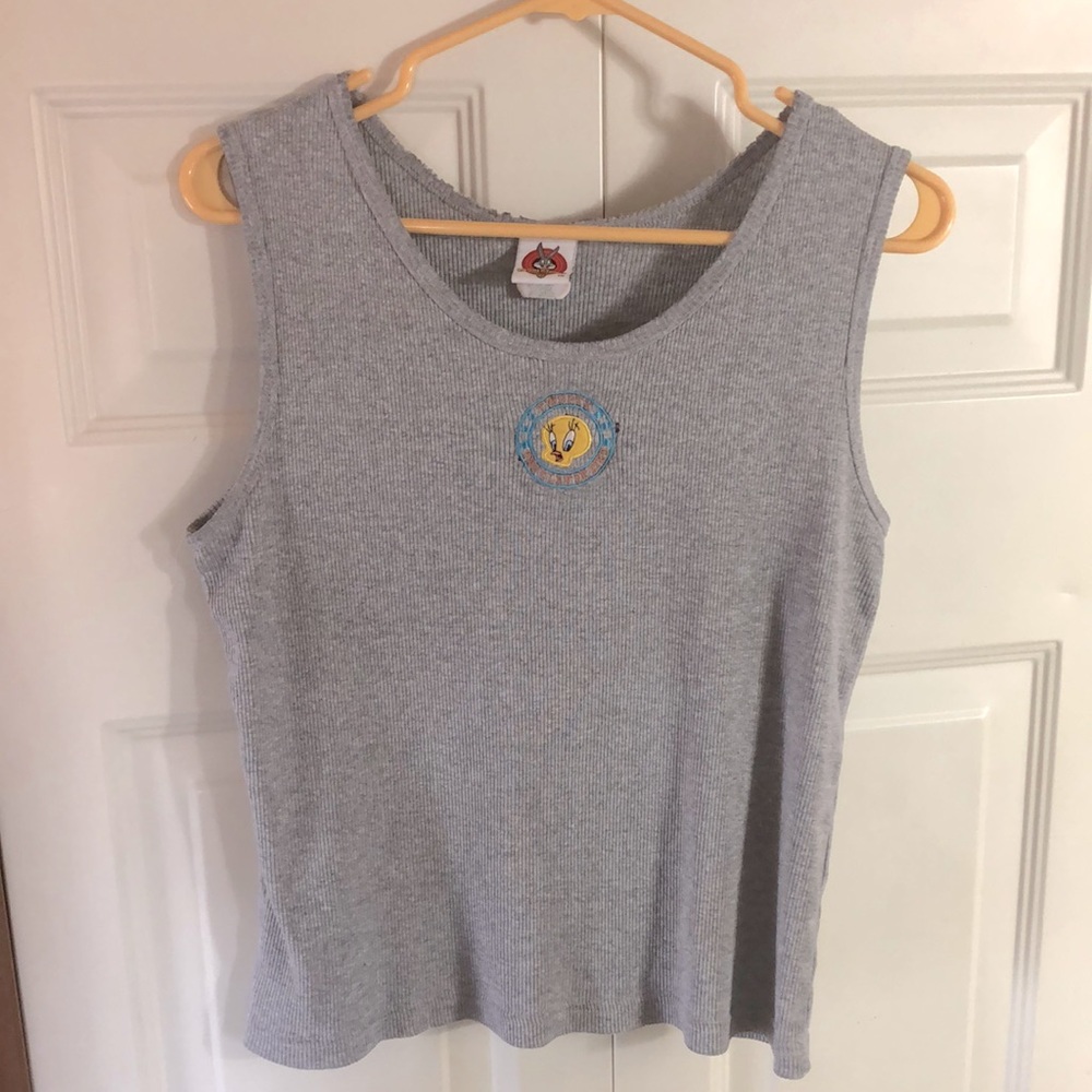 Tweety Bird Tank Top | VINTAGE 1999 | Size L | Some Snags But Very Wearable